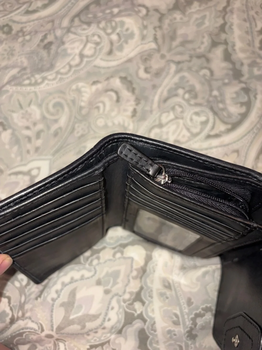 Coach Black Signature Fold Wallet - Picture 7 of 10